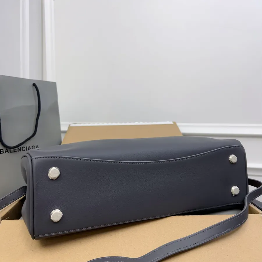 Baleenciaga Rodéo Bag Medium Gray Silver Buckle