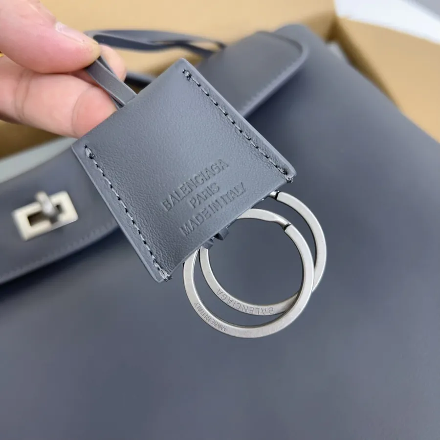 Baleenciaga Rodéo Bag Medium Gray Silver Buckle