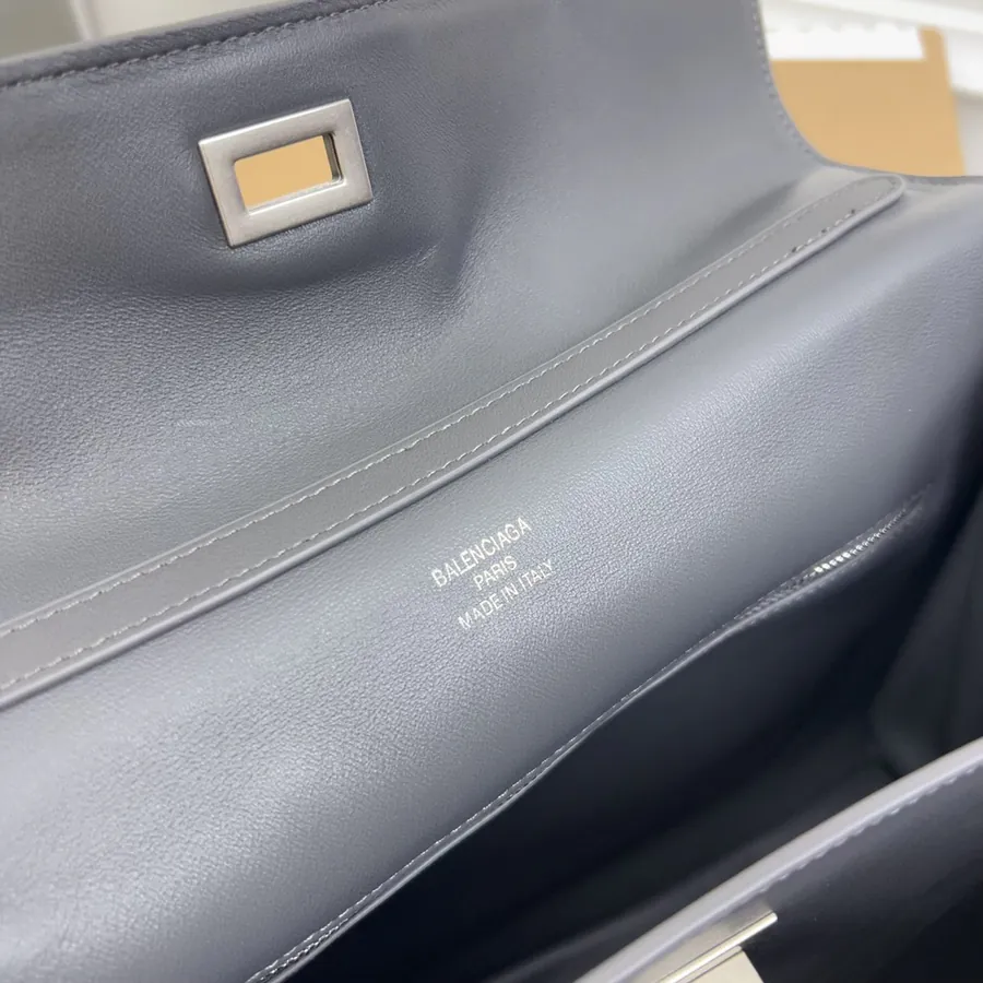 Baleenciaga Rodéo Bag Medium Gray Silver Buckle