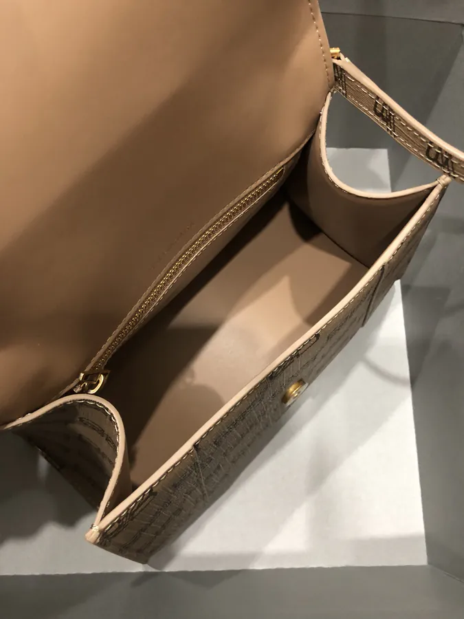 Balenciaga Hourglass Sandbag in Brown Gold Clasp
