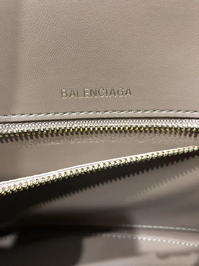 Balenciaga Hourglass Sandbag in Brown Gold Clasp