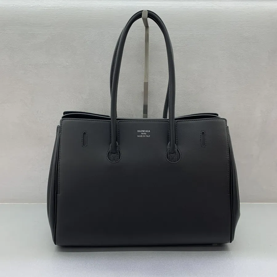 Balenciaga Bel Air Midsize Black Silver Buckle Handbag