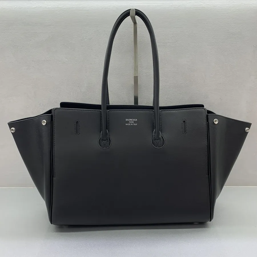 Balenciaga Bel Air Midsize Black Silver Buckle Handbag