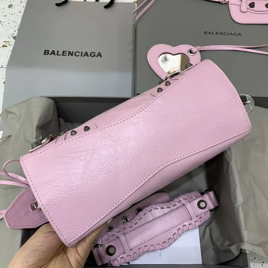 Balenciaga Paris New Neo Cagole Motorcycle Bag with Silver Buckle