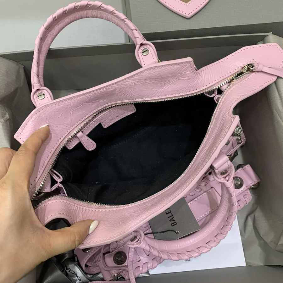 Balenciaga Paris New Neo Cagole Motorcycle Bag with Silver Buckle