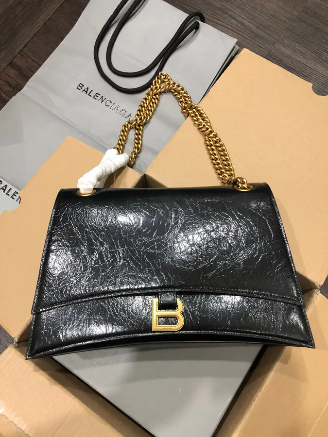 BaleNCIAG Crush Sand漏 Chain Bag