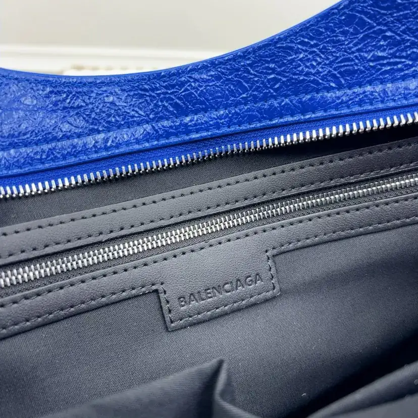 Balenciaga Motorcycle Bucket Bag in Electric Blue
