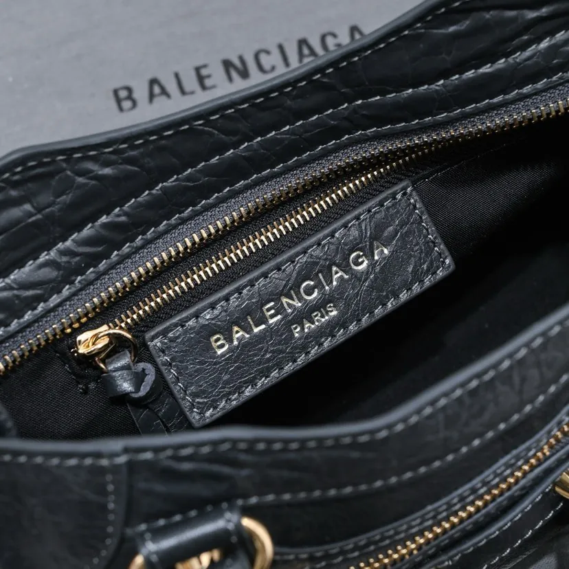 Barjaka Classic Motorcycle Bag in Deep Gray with Gold Nails