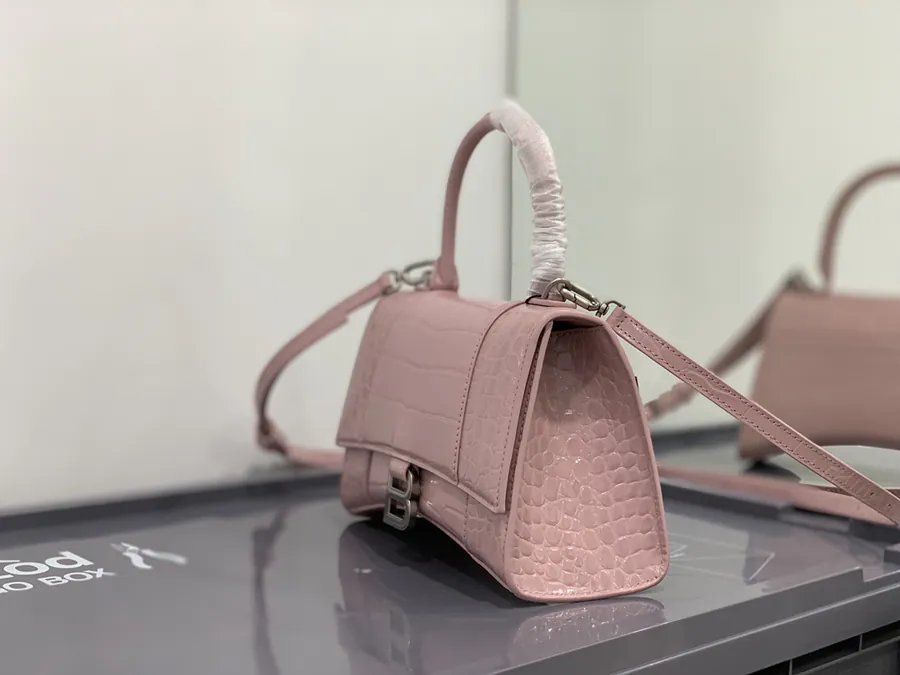 Balenciaga Hourglass Crocodile Pattern Tote