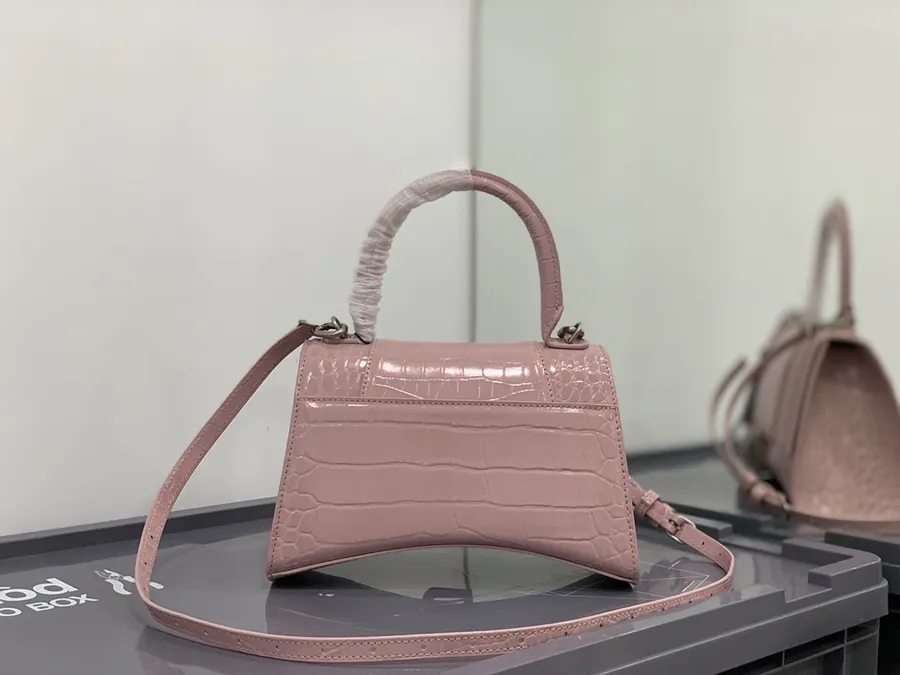 Balenciaga Hourglass Crocodile Pattern Tote