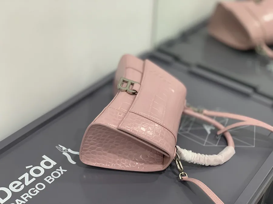 Balenciaga Hourglass Crocodile Pattern Tote