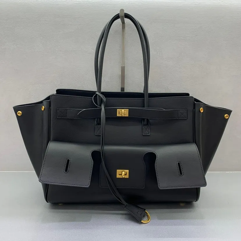 Balenciaga Bel Air Midsize Black Zipper Handbag