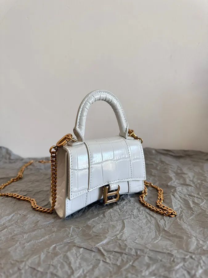 BaleNCIAG* Sand Timer Mini Bag with Crocodile Pattern