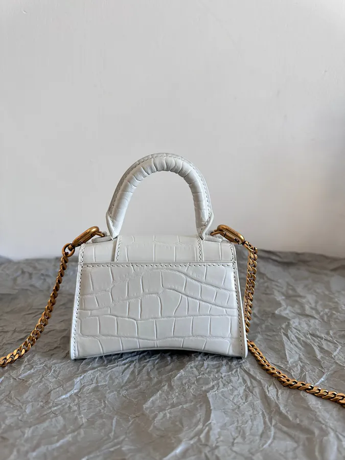BaleNCIAG* Sand Timer Mini Bag with Crocodile Pattern