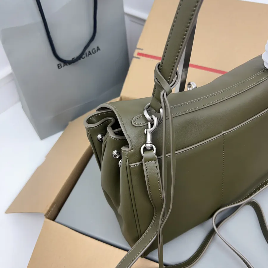 Baleenica Rodeo Bag Small Green Silver Clasp