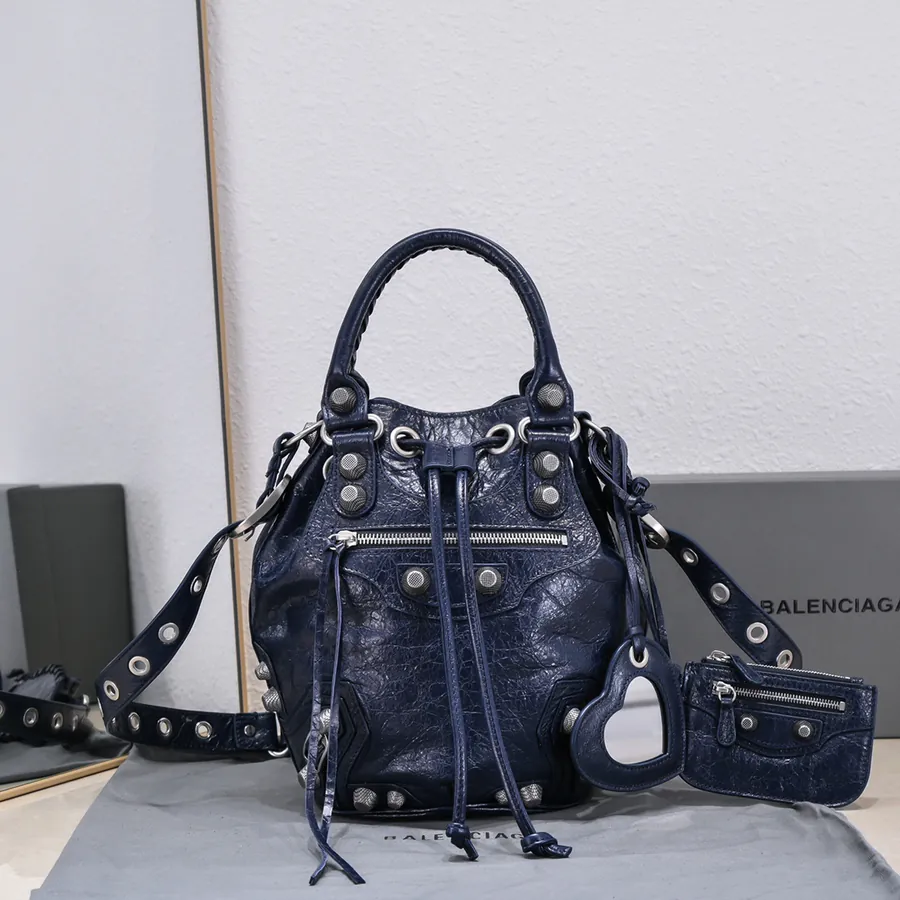 Balenciaga Paris New Bucket Bag with Love Mirror