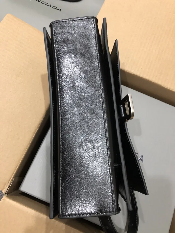 BaleNCIAGA Crush Bag with Leather Shoulder Strap