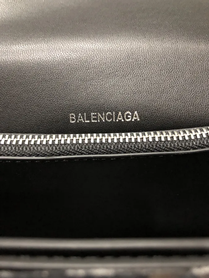 BaleNCIAGA Crush Bag with Leather Shoulder Strap