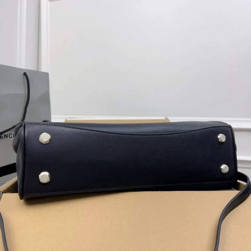 Baleenciaga Rodéo Bag Medium Black with Silver Buckle