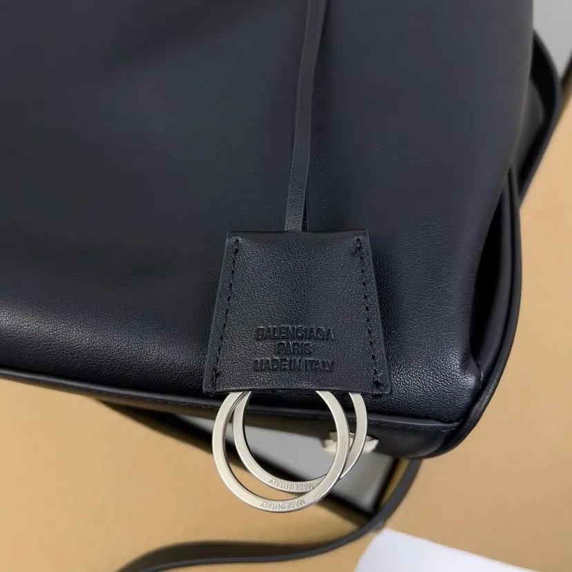Baleenciaga Rodéo Bag Medium Black with Silver Buckle