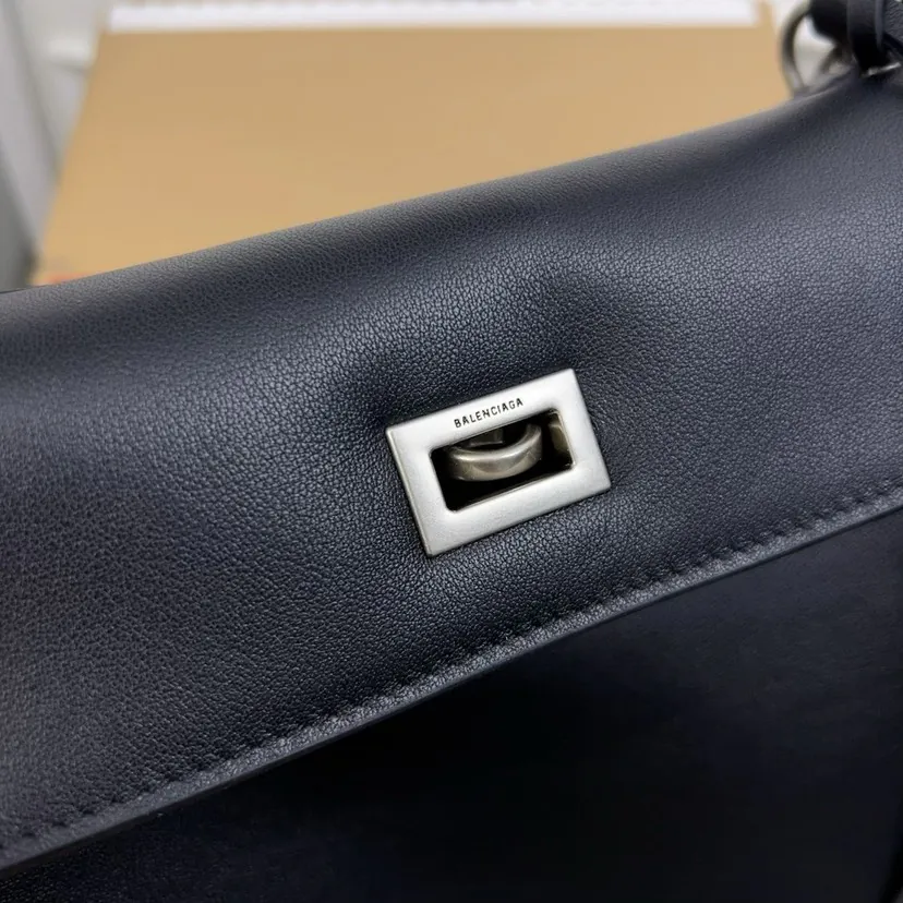 Baleenciaga Rodéo Bag Medium Black with Silver Buckle