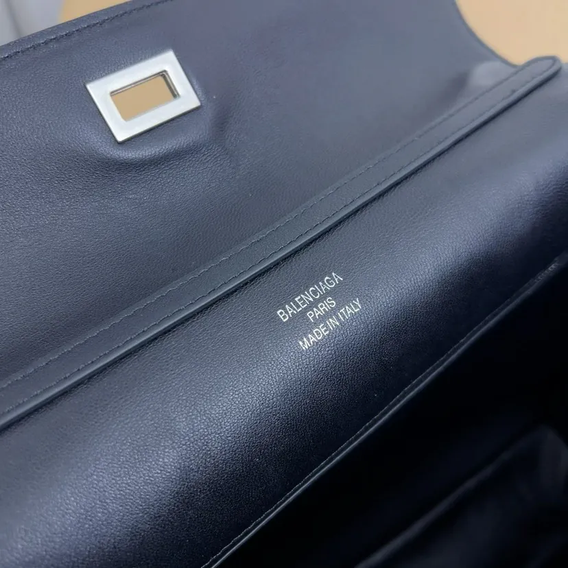 Baleenciaga Rodéo Bag Medium Black with Silver Buckle