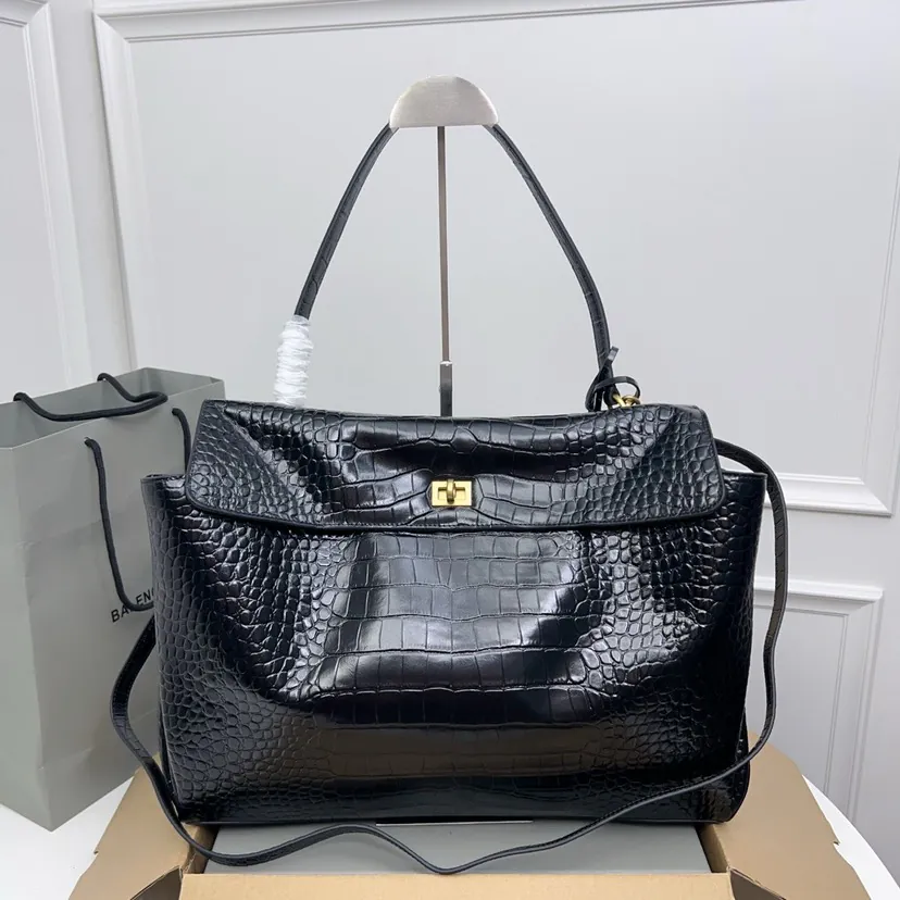 Baleenciaga Rodeo Bag Large Size with Gold Hardware