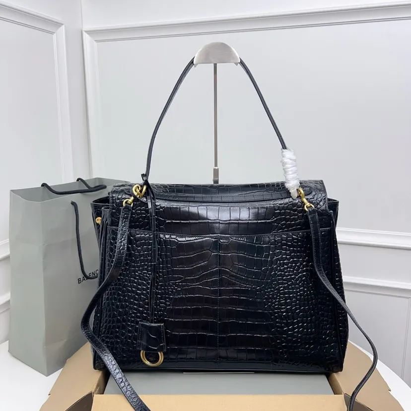 Baleenciaga Rodeo Bag Large Size with Gold Hardware
