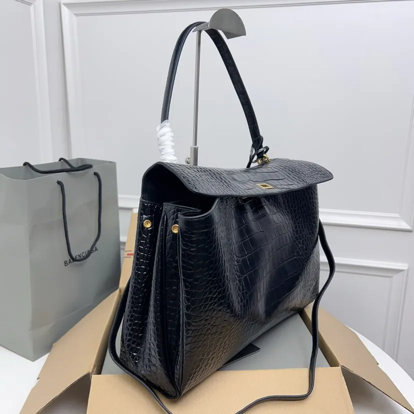 Baleenciaga Rodeo Bag Large Size with Gold Hardware