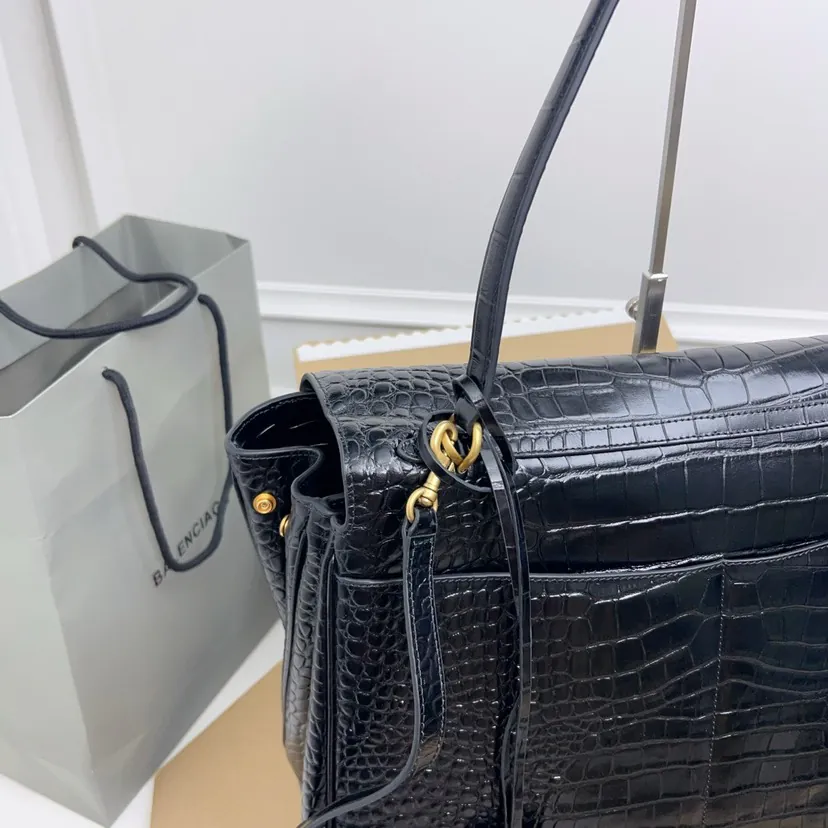 Baleenciaga Rodeo Bag Large Size with Gold Hardware