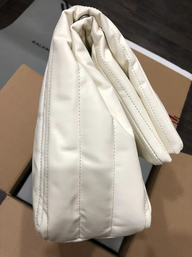 Baleenciaga Monaco Series Bucket Bag in Soft Silver