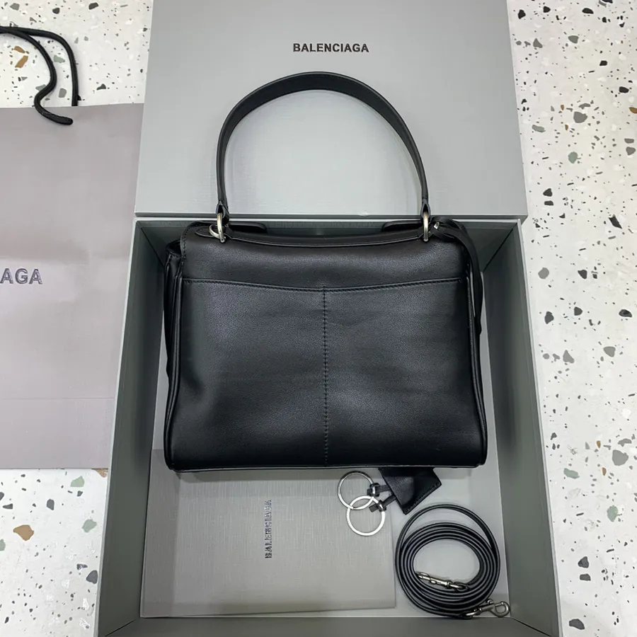 Baleenciaga Rodéo Bag Small Black Silver Buckle