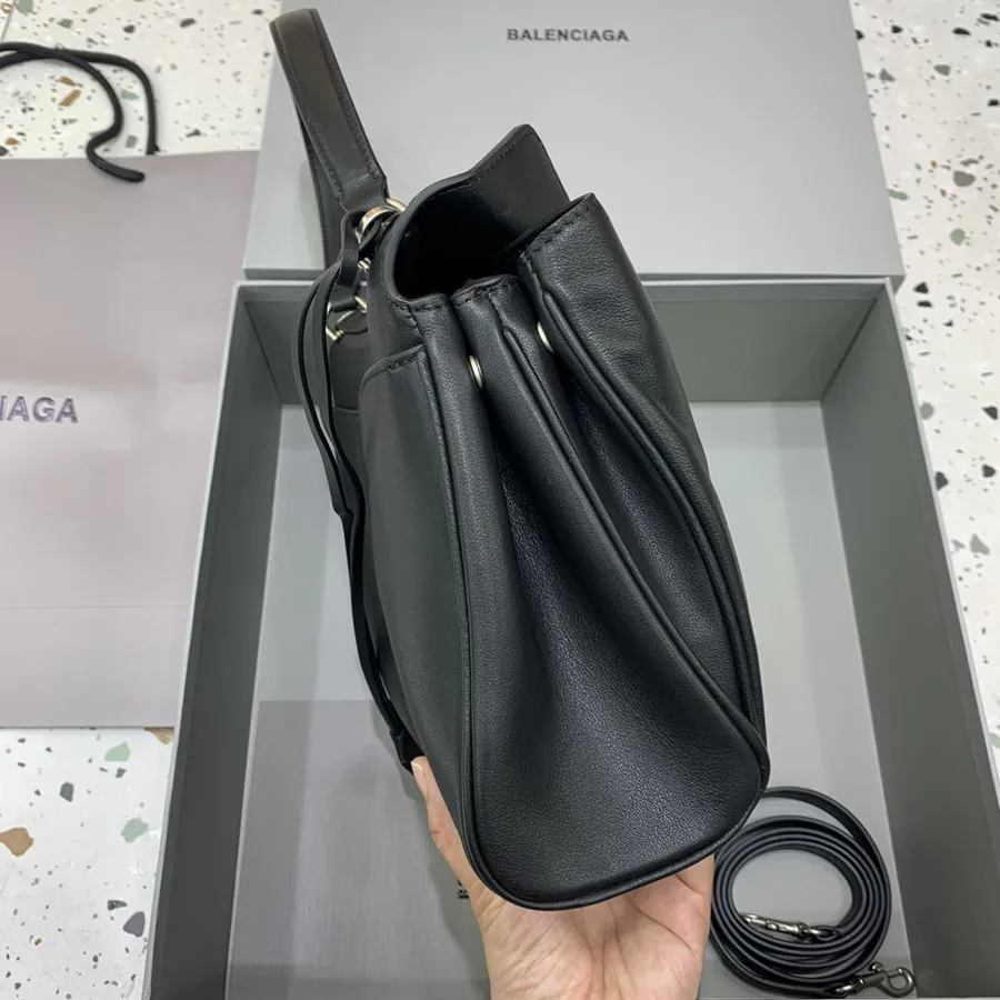Baleenciaga Rodéo Bag Small Black Silver Buckle