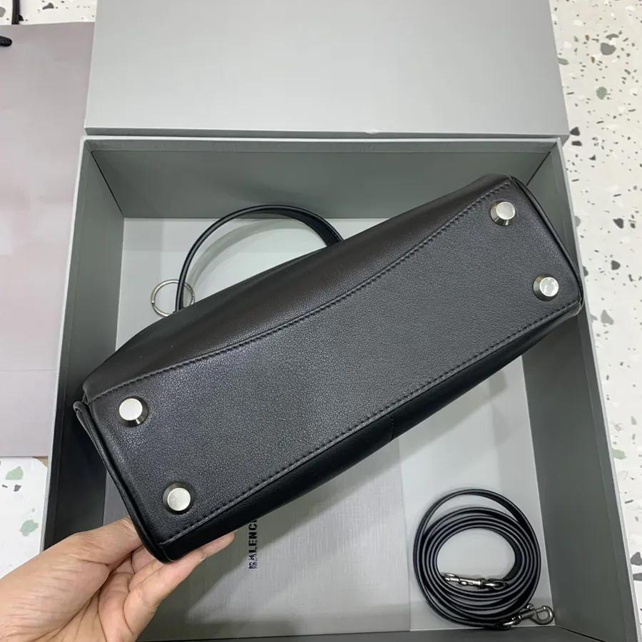 Baleenciaga Rodéo Bag Small Black Silver Buckle