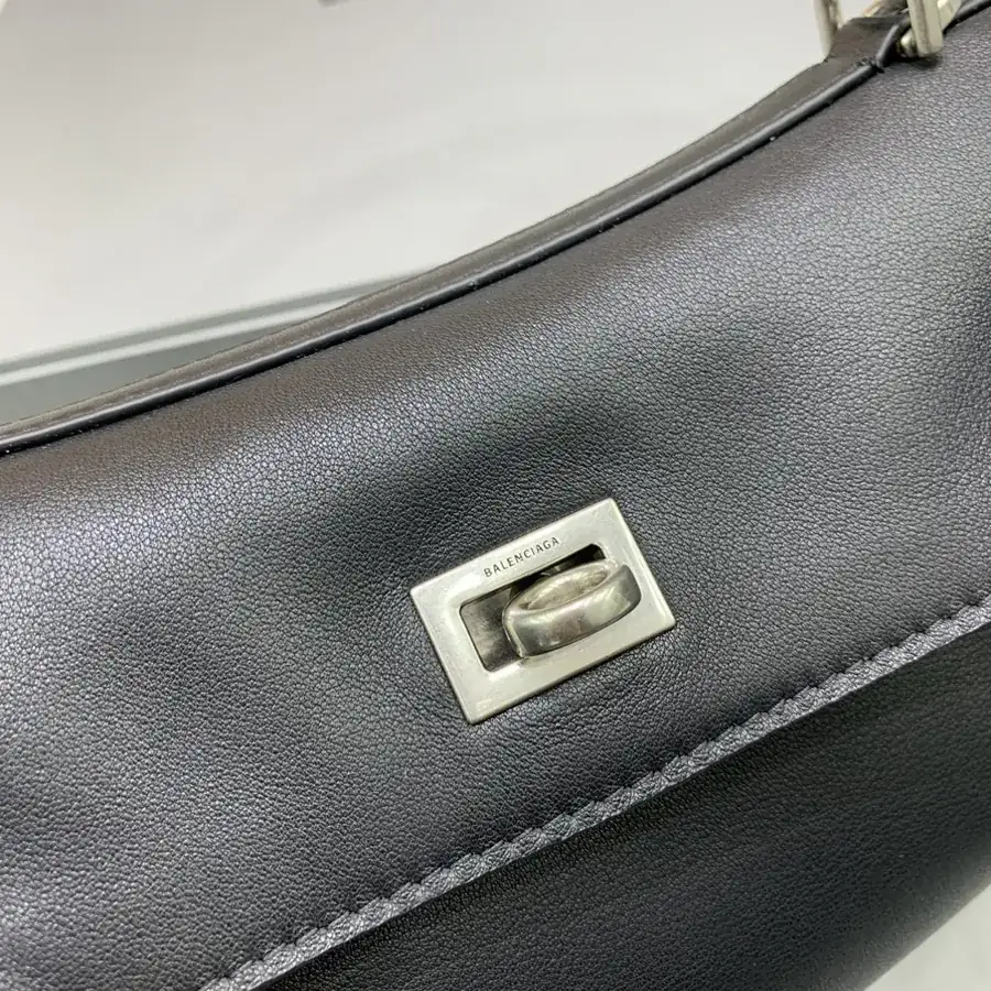 Baleenciaga Rodéo Bag Small Black Silver Buckle
