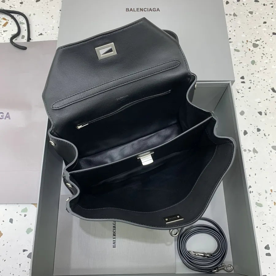 Baleenciaga Rodéo Bag Small Black Silver Buckle