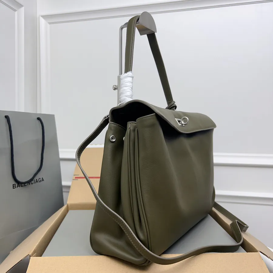 Baleenciaga Rodeo Bag Medium Emerald Green Silver Buckle