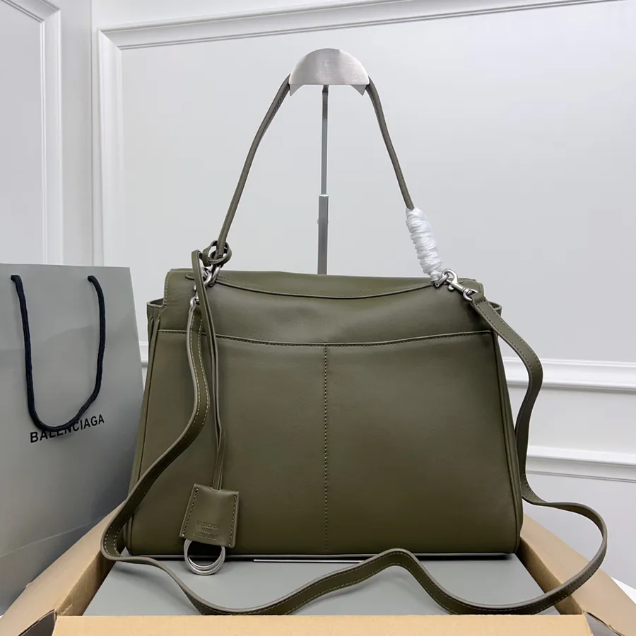 Baleenciaga Rodeo Bag Medium Emerald Green Silver Buckle