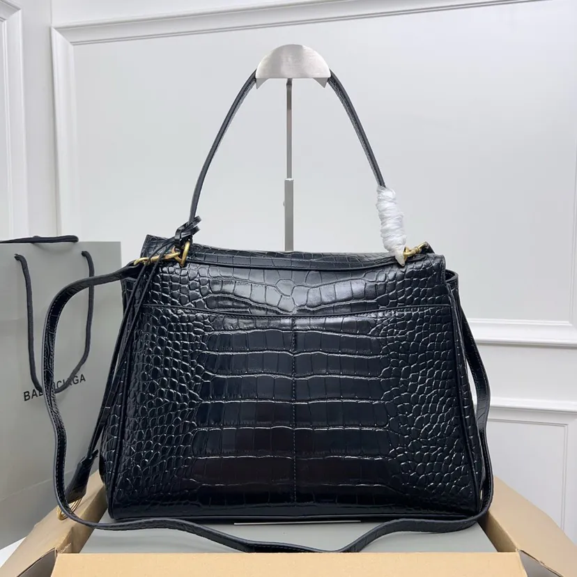 Baleenciaga Rodeo Bag with Crocodile Pattern