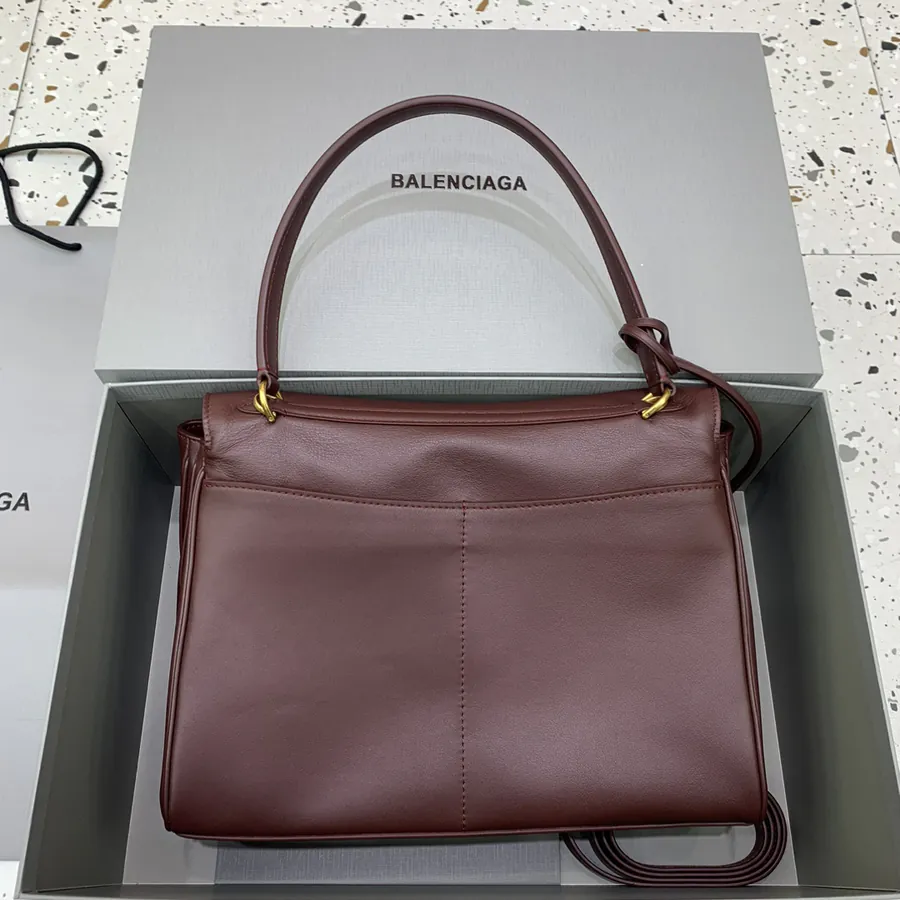Baleenciaga Rodéo Bag Medium Size, Rustic Red
