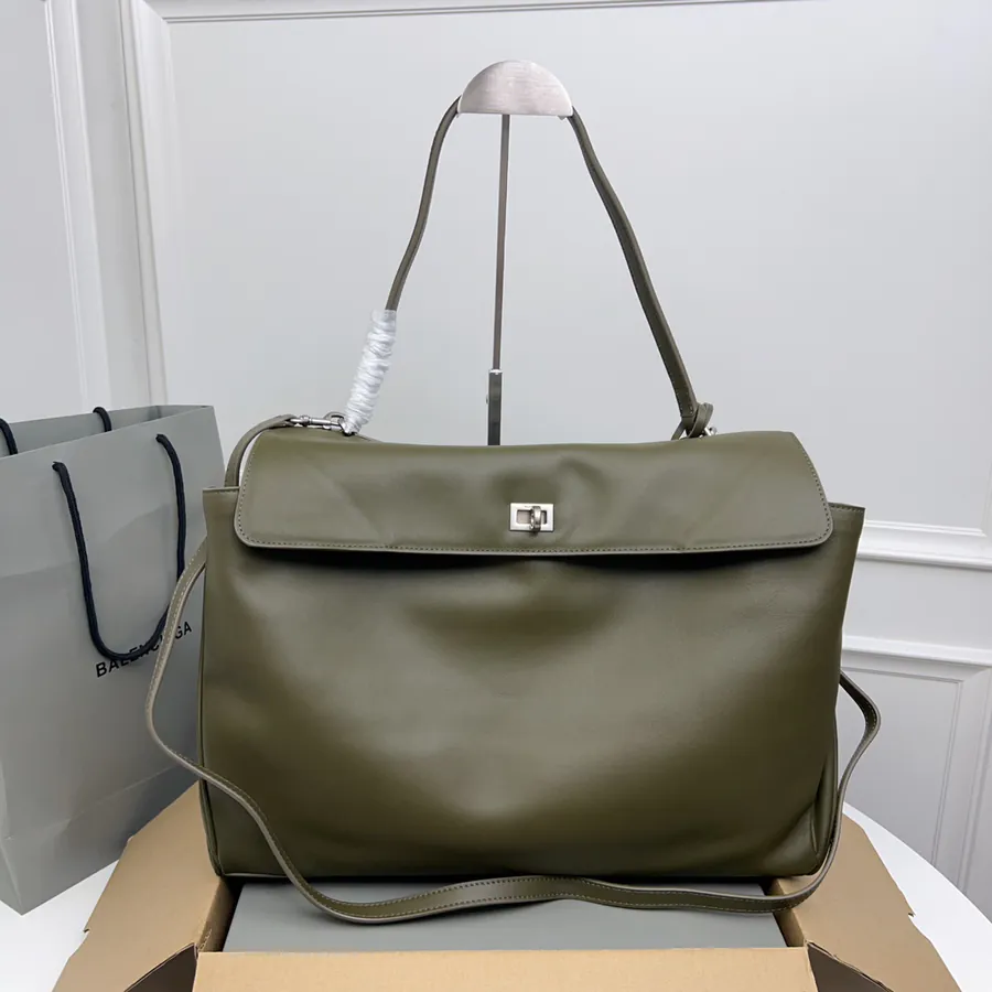 Baleenciaga Rodeo Bag Large Emerald Green Silver Buckle