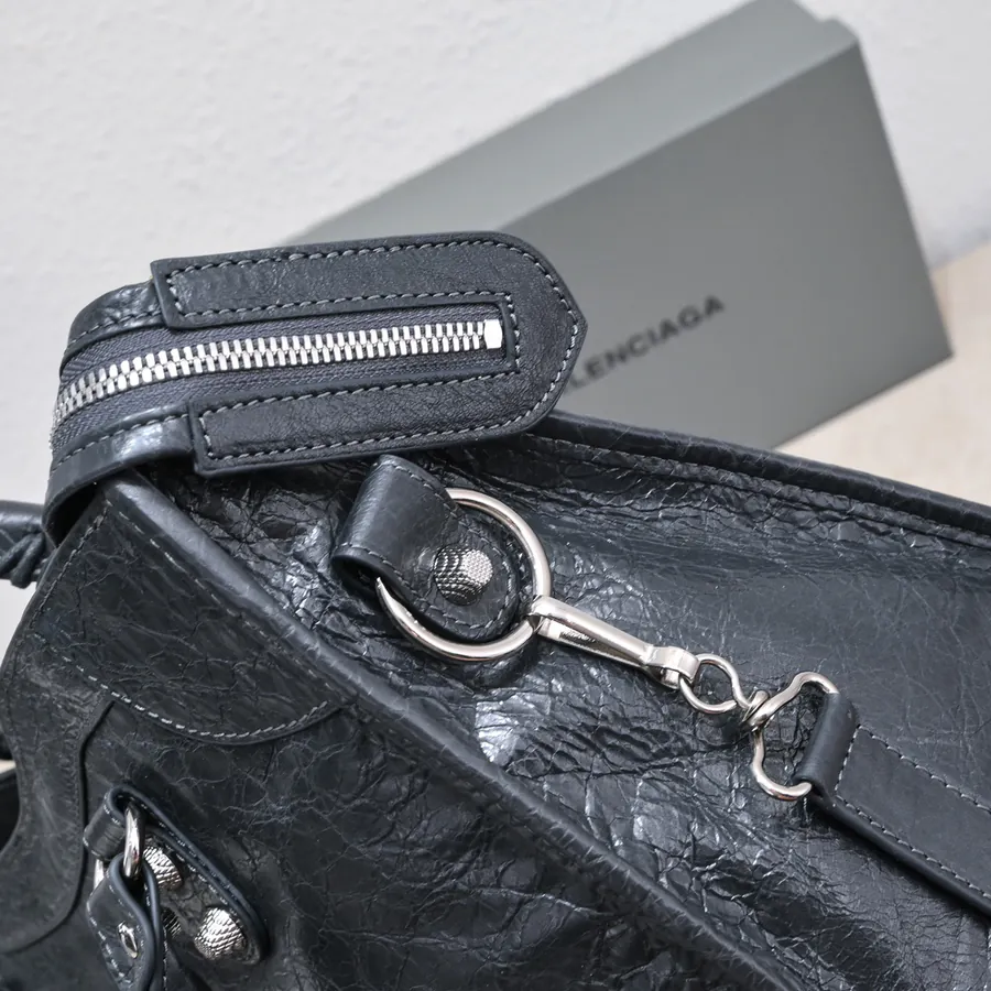 Barjaka Classic Motorcycle Bag Grained Calfskin 38 cm