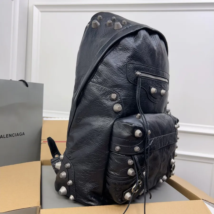Le Cagole Bucket Bag with Metal Studs