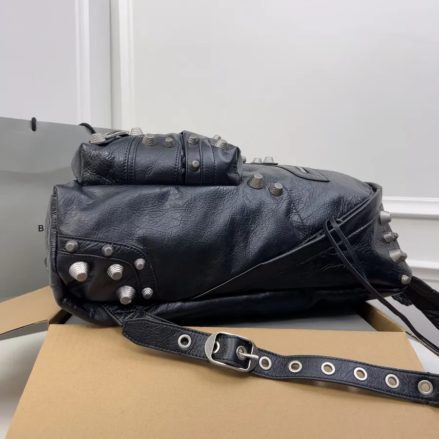 Le Cagole Bucket Bag with Metal Studs