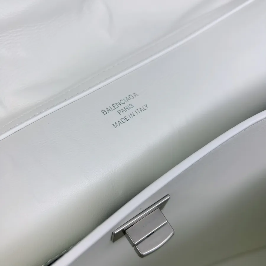 Baleenciaga Rodeo Bag Large White Silver Buckle