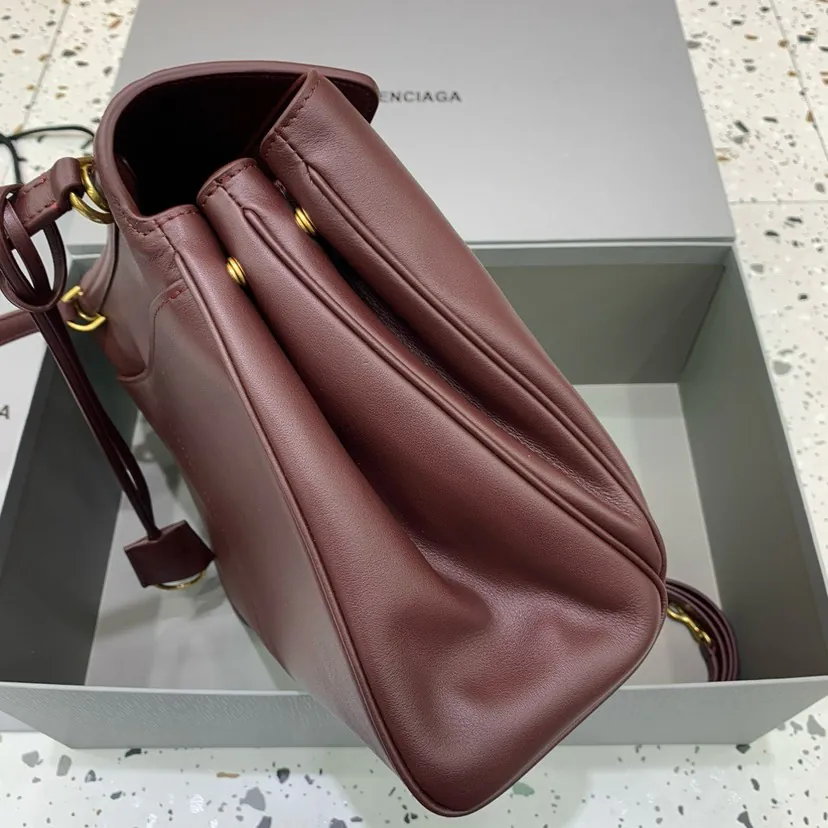 Baleenciaga Rodeo Bag Medium Size, Chestnut Brown