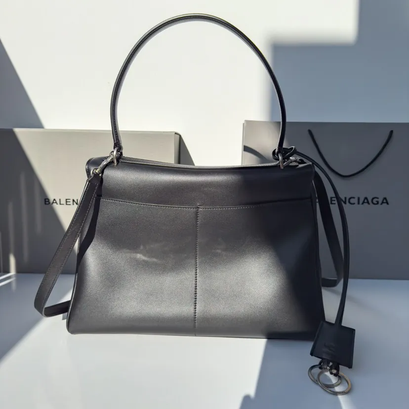 Baleenciaga Rodéo Bag Premium Medium Black Silver Buckle