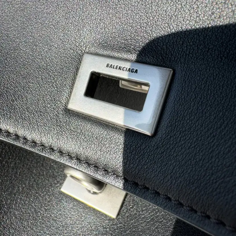 Baleenciaga Rodéo Bag Premium Medium Black Silver Buckle