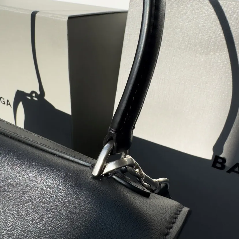 Baleenciaga Rodéo Bag Premium Medium Black Silver Buckle