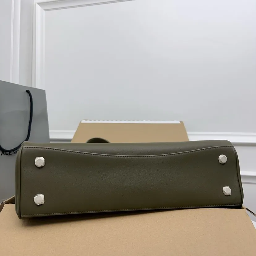 Baleenciaga Rodeo Bag Medium Green Silver Buckle